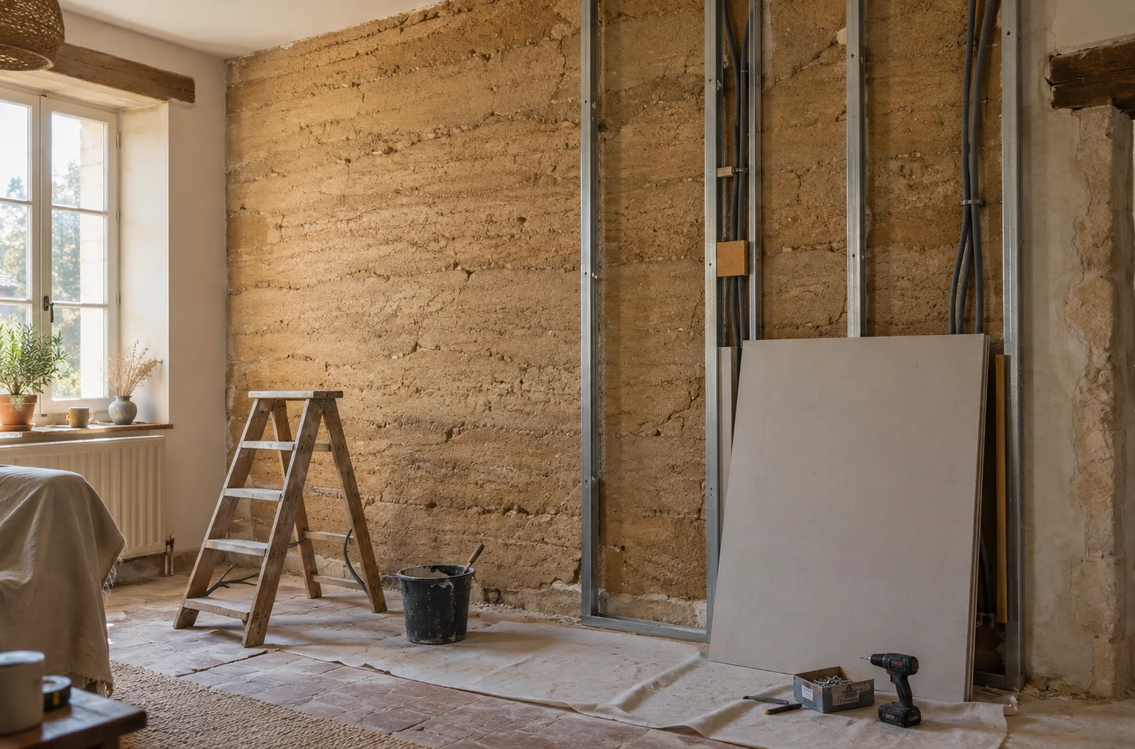 Placo sur mur en pisé : peut-on le poser sans piéger l’humidité ?