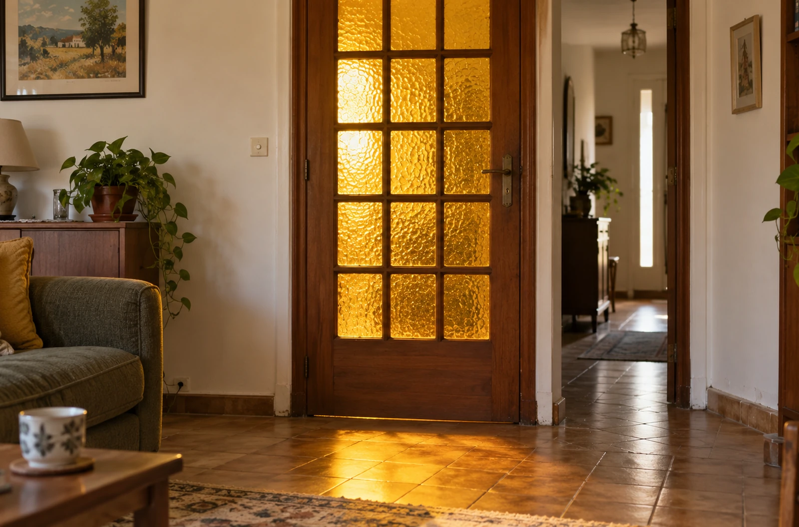 Relooker une porte vitrée jaune : que garder, masquer ou remplacer ?